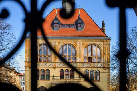 fotografie vily skrz mříž